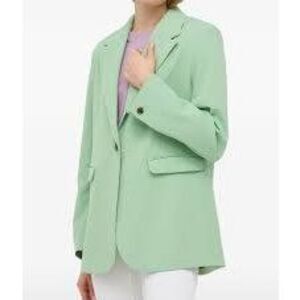 Samsøe Samsøe Green Blazer Womens XS Tailored Jacket Single Button Minimalist